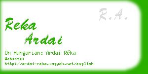 reka ardai business card
