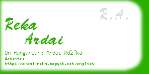 reka ardai business card